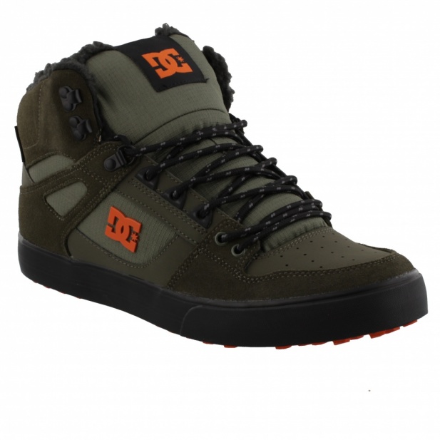 DC Shoes PURE HIGH-TOP WC WINTER BOOTS DUSTY OLIVE/ORANGE(DOO)